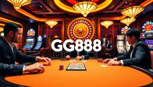 Exciting casino experience at https://gg888.info/ with poker games and vibrant slot machines.