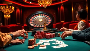 Engage in thrilling gameplay with porn games ai at a luxurious casino-like environment full of vibrant poker action.