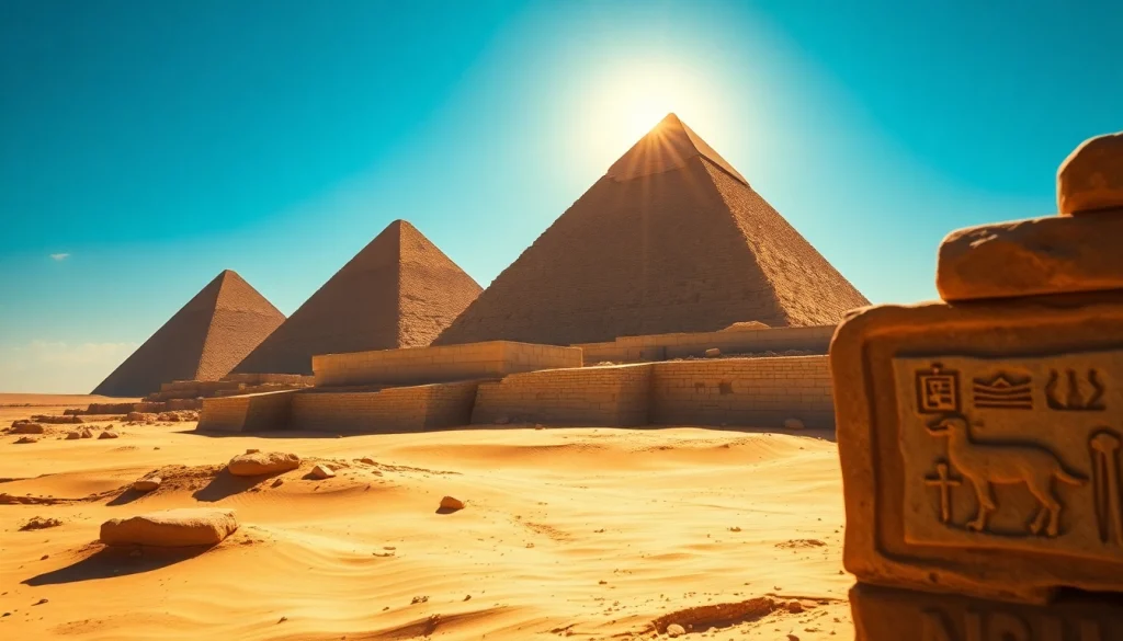 View the Great Pyramids of Egypt at https://piraminds.com/ highlighting their majestic presence.