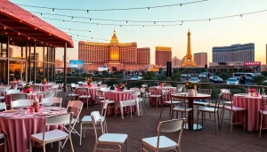 Las Vegas Chair Rentals showcased at a vibrant outdoor event, featuring diverse styles and elegant decor.