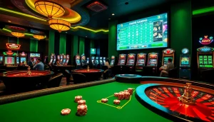 Engage with the excitement of gambling at the luxurious Link Kuwin casino, featuring vibrant tables and thrilling games.