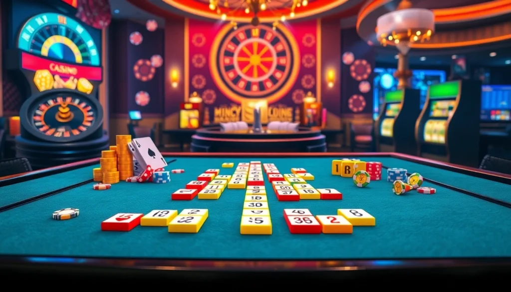 Experience thrill and strategy with רמיקוב אונליין in a lush virtual casino gaming setup.