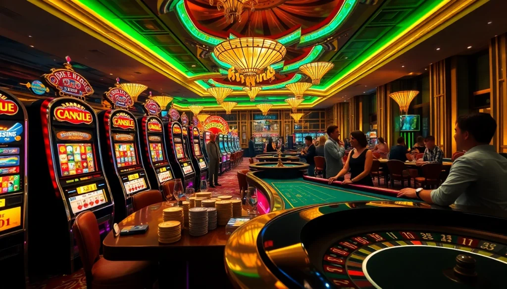 Excited gamblers playing in a luxurious casino showcasing 555win gaming elements.