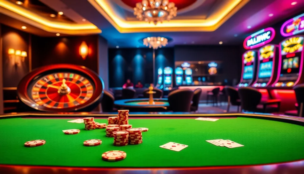 Experience the excitement of the iwin club with stunning casino tables and vibrant slot machines.