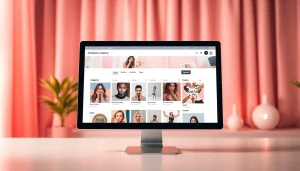 OnlyFans Search interface on a sleek computer screen showcasing diverse creators