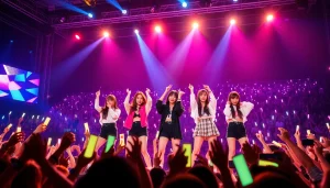 Catch the latest Blackpink news with dynamic concert visuals highlighting their energy and fan excitement.