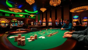 Experience thrill with oxplay at luxurious casino tables and vibrant slot machines.