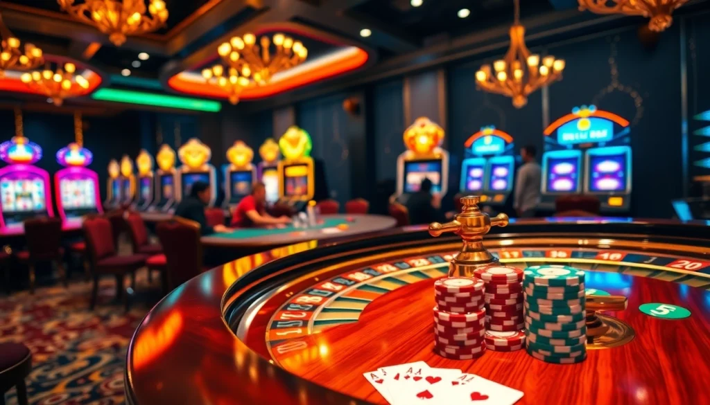 i5bet offers thrilling roulette and poker experiences in a luxurious casino setting.