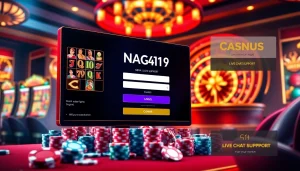 NAGA169 slot login interface showcasing lively online gaming with secure transactions and vibrant slot machines.