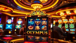 Excitement builds as players engage with the Olympus slot in a vibrant casino setting.