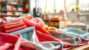 Bekijk een kleurrijke selectie van goedkope katoen in een creatieve setting.