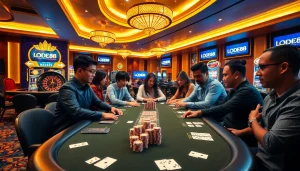 Experience the thrill of LODE88 with professional gamblers at an exciting casino scene.