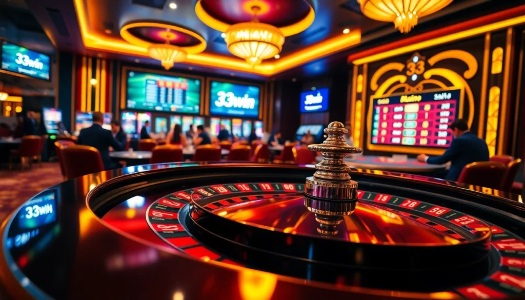 Experience the excitement of winning at 33win's luxurious online casino tables.