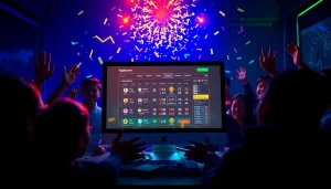 Adegan permainan Togelsumo online yang menampilkan warna-warna cerah dan suasana yang penuh semangat.