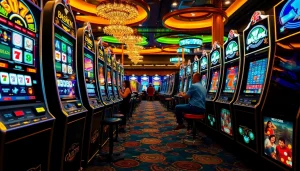 Experience the thrill of SLOT GACOR with exciting slot machines and vibrant casino elements.