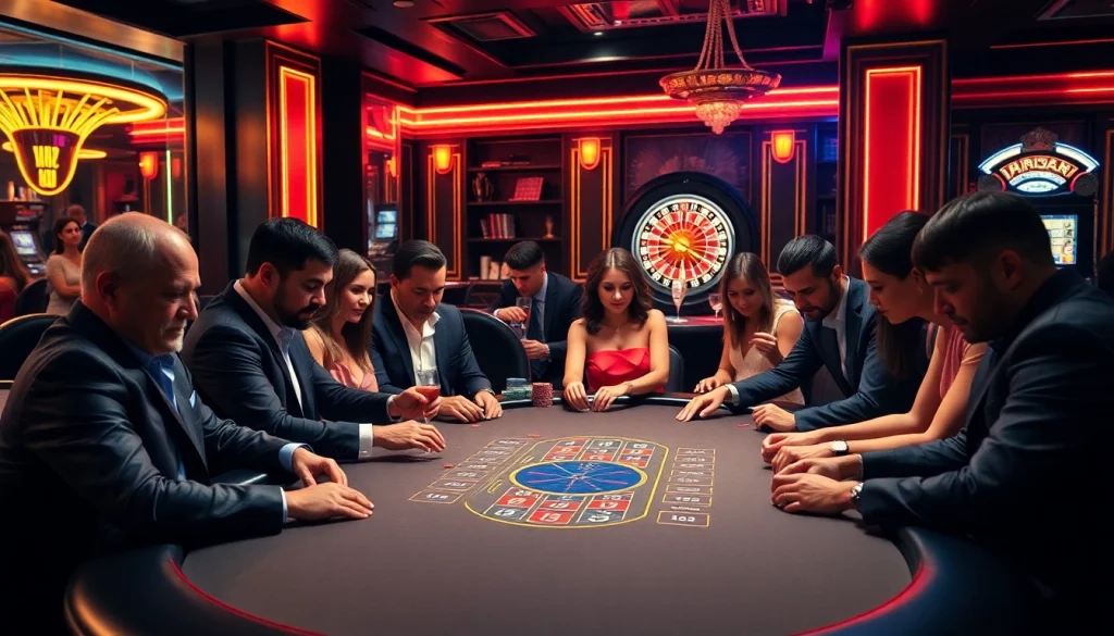 Join thrilling poker games and vibrant slot machines at a top club casino scene.