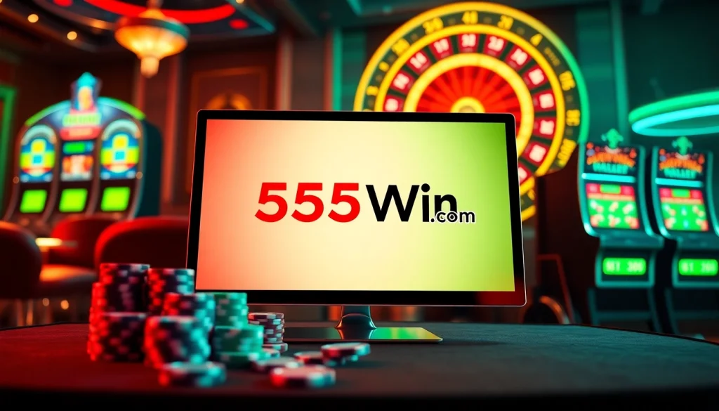 Experience the thrill of winning on 555win com with vibrant casino gaming visuals.