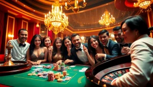 Experience the thrill of Nhà Cái TT88 with high-stakes gambling elements featured in a luxurious casino ambiance.