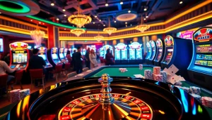 Experience the thrill of MM88 casino gaming with engaging players at a vibrant roulette table.
