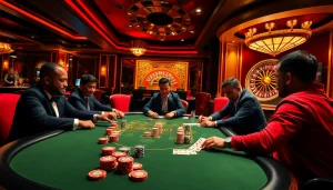 Experience high-stakes excitement at https://tt88.fund/ with a poker game showcasing dynamic players and winning hands.
