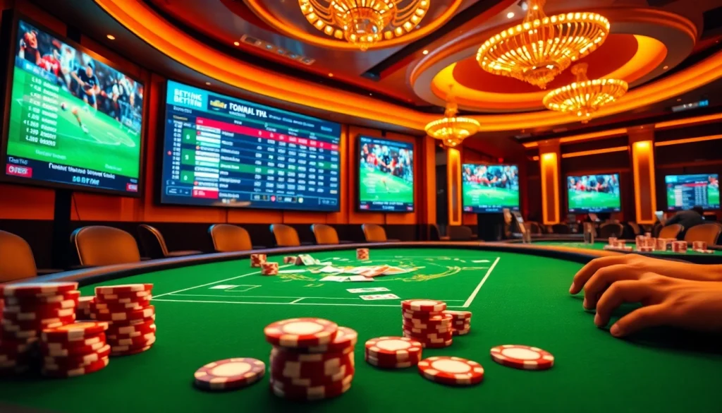 Football betting strategies explained: แทงบอลยังไง with integrated casino visual elements.