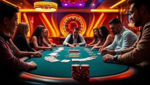 Players engaging in a high-stakes game at go88's luxurious online casino.