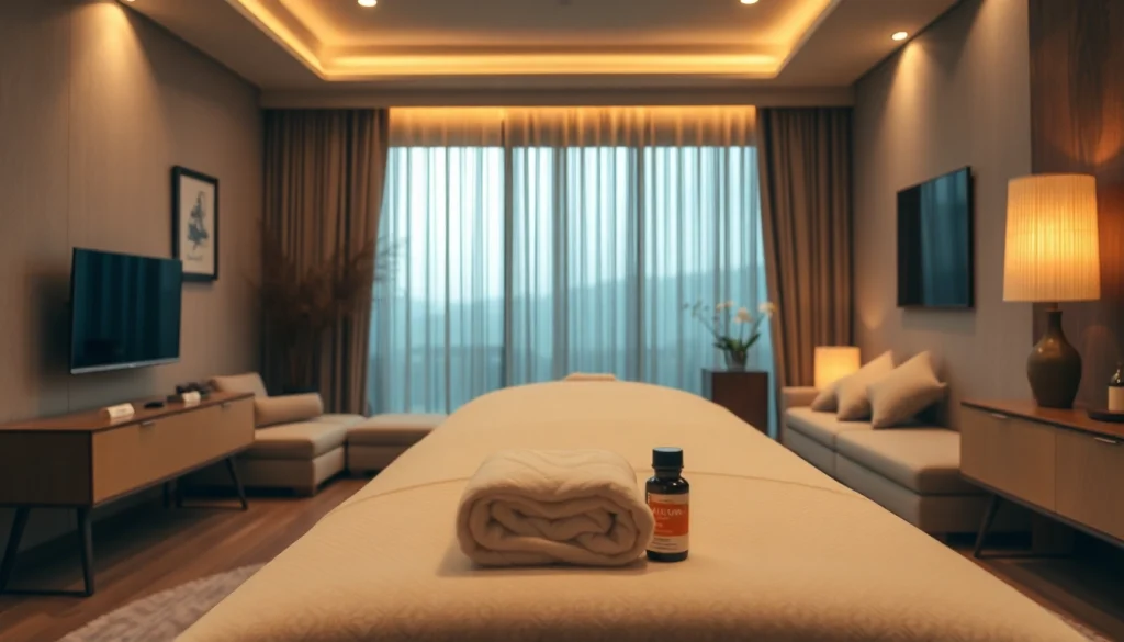 Professional 출장마사지 service in a serene home setting with inviting decor.