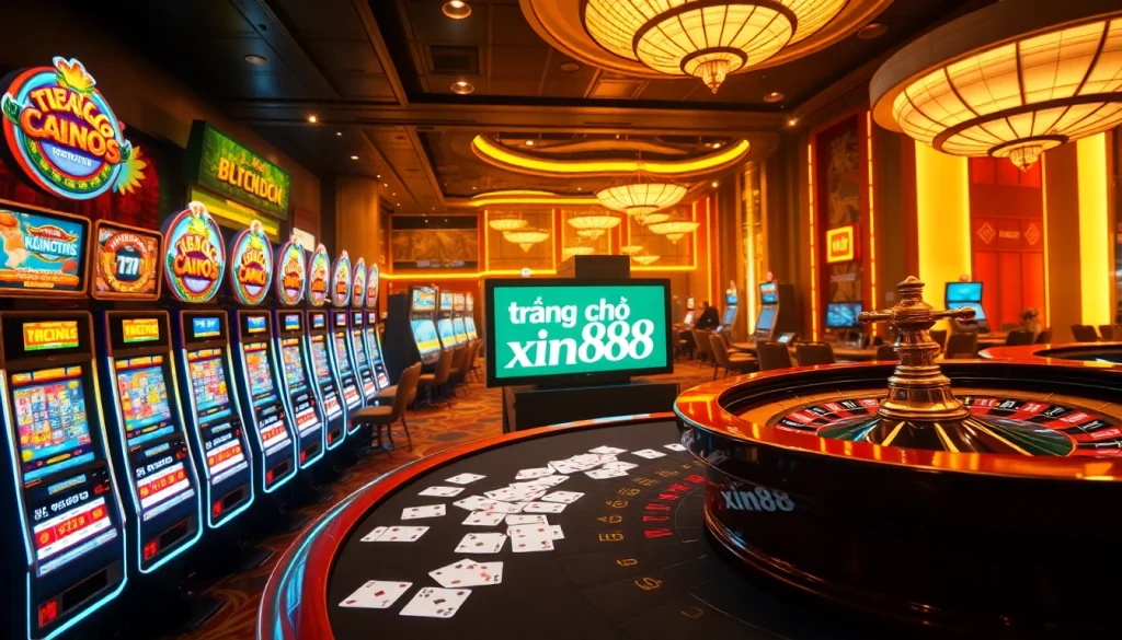 Experience thrilling gaming at Trang chủ xin88 with vibrant casino elements.