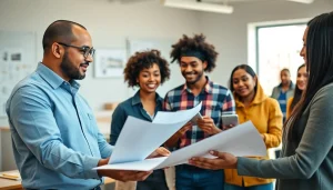 Engaging students in construction education with an instructor and learning tools in a modern classroom.