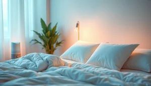 効果的なヒントで風邪を治す。風邪を一晩で治す方法を体現する快適な寝室のセッティング。