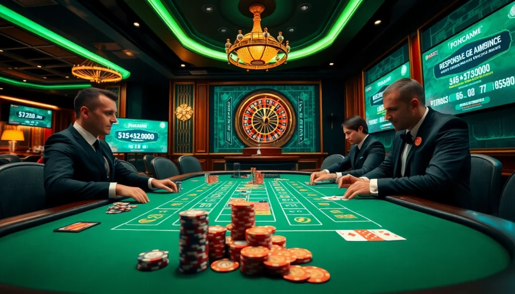 Experience high-stakes baccarat action at casino mm88 with professional players and vibrant gameplay.