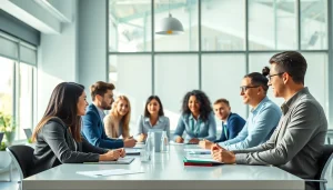 Participants collaboratively engaged in workforce training, showcasing teamwork and learning.