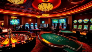 EE 88 players enjoying high-stakes action at a vibrant casino, with roulette and poker games.