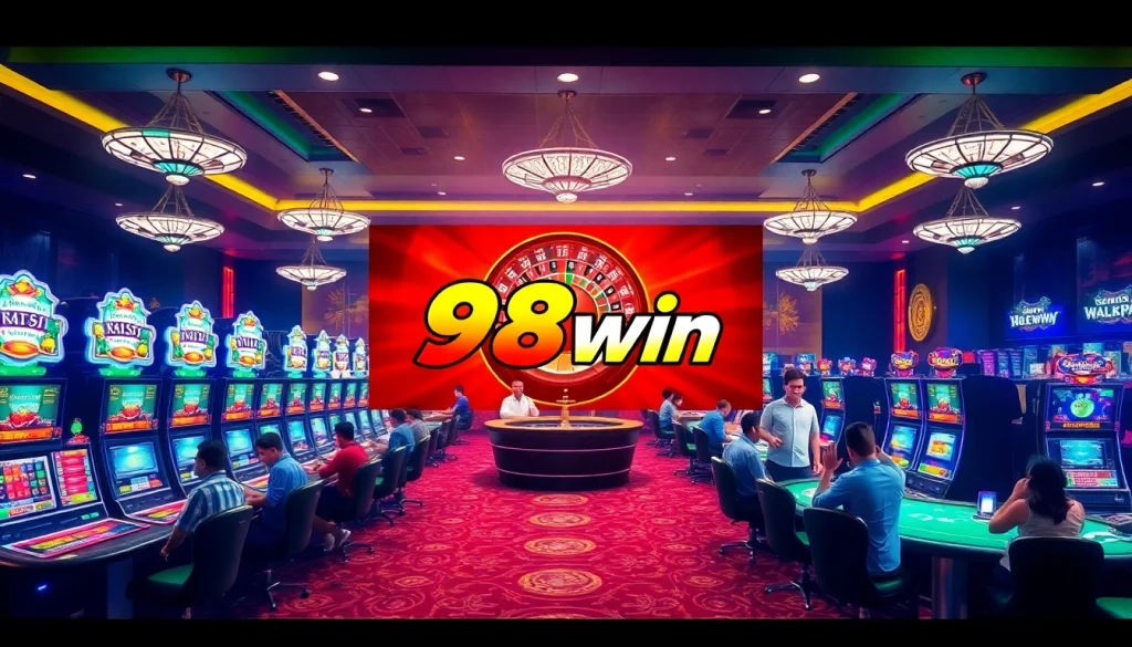 Experience the thrill of winning at 98win with vibrant casino games and joyful players.