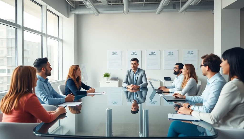 Business coach sacramento leading a dynamic coaching session in a modern office.