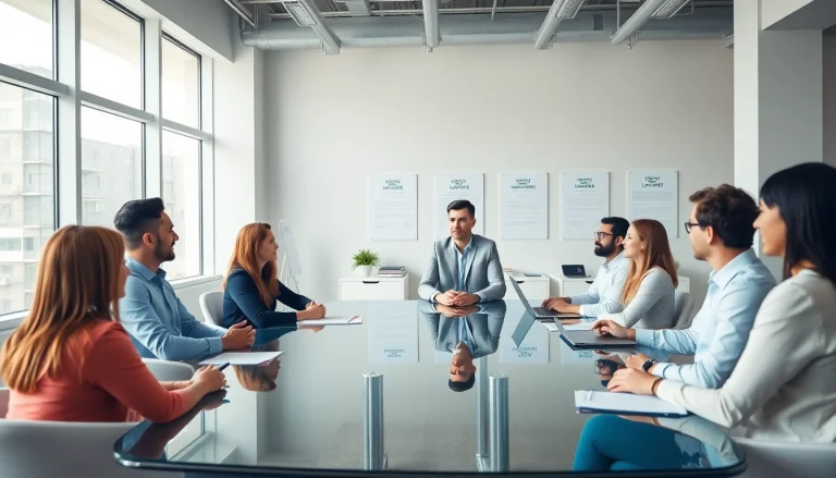 Business coach sacramento leading a dynamic coaching session in a modern office.
