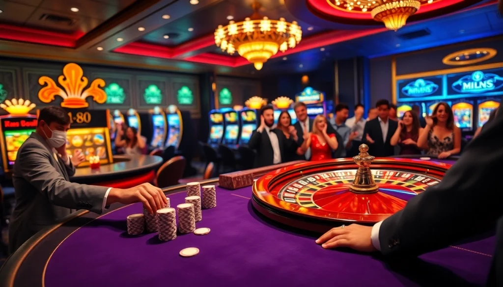 Experience the thrill of MM 88's casino gaming with vibrant tables, exciting players, and luxury decor.