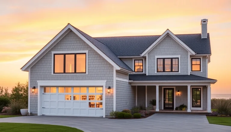 Stunning cape cod home addition showcasing a modern design and elegant integration with the garage.